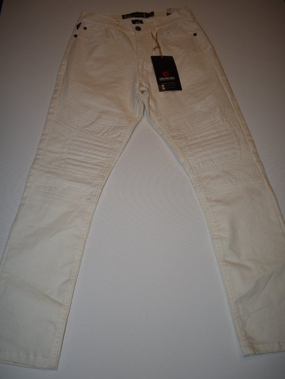 NEW w/ Tags Akademiks Youth Girls White Moto Skinny Jeans Size 16 Stretch Slim